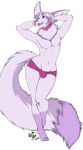  anthro bulge canine captainchaos clothing collar male mammal smile solo underwear wide_hips 