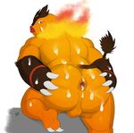  anthro anus balls barefoot biceps big_butt boar butt claws cum cum_from_ass cum_on_anus cum_on_arm cum_on_back cum_on_butt cum_on_hand cum_on_leg emboar fire fur hand_on_butt looking_back male mammal manly messy muscular nintendo pok&eacute;mon porcine presenting presenting_anus presenting_hindquarters seyrmo sharp_claws sharp_teeth sitting smile spread_butt spreading teeth toe_claws video_games 