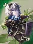  armor blonde_hair book brynhildr_(tome) fire_emblem fire_emblem_if kero_sweet leon_(fire_emblem_if) magic male_focus purple_eyes solo 