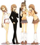  brown_hair misaka_imouto misaka_mikoto simple_backgkound skirt to_aru_kagaku_no_railgun to_aru_majutsu_no_index 