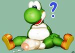  ? anthro balls big_nose blush clothing cum cum_on_ground cum_on_penis erection footwear looking_down male mario_bros nintendo nude open_mouth orgasm penis seyrmo shoes sitting slightly_chubby solo spread_legs spreading thick_penis uncut video_games yoshi 
