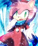  2016 amy_rose anthro baitong9194 clothing female fur gloves green_eyes hedgehog mammal pink_fur scarf sonic_(series) video_games winter 