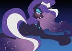  2016 anus bedroom_eyes blush butt cutie_mark dock equine female feral friendship_is_magic hair half-closed_eyes hi_res horn long_hair looking_back lying mammal multicolored_hair my_little_pony nightmare_rarity_(idw) on_front pussy seductive simple_background smile solo spread_legs spreading underhoof unicorn wolfmask 