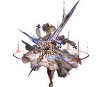  blonde_hair boots full_body glasses granblue_fantasy hat jewelry male_focus minaba_hideo necklace official_art solo sword transparent_background weapon will_(granblue_fantasy) 