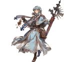  bag blonde_hair boots full_body glasses granblue_fantasy hat jewelry male_focus minaba_hideo necklace official_art solo sword transparent_background weapon will_(granblue_fantasy) 