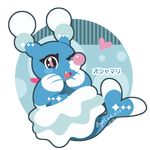  abc002310 brionne cute female japanese_text looking_at_viewer mammal marine nintendo one_eye_closed open_mouth pinniped pok&eacute;mon pose seal signature simple_background sparkle text video_games wink 
