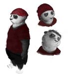  2016 anthro beanie bear clothed clothing disney fan_character hat male mammal panda simple_background solo sprinkah standing white_background zootopia 