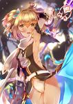  absurdres andira_(granblue_fantasy) animal_ears blonde_hair breasts cameltoe detached_sleeves erune granblue_fantasy highres leotard monkey_ears open_mouth short_hair sideboob small_breasts solo staff xephonia yellow_eyes 