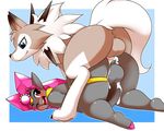  absol all_fours anal anal_penetration anthro anthro_on_feral backsack balls bestiality blush butt canine cum cum_in_ass cum_inside diancie doggystyle duo feral from_behind_position girly kloudmutt knot knotting legendary_pok&eacute;mon lycanroc male male/male mammal midday_lycanroc nintendo penetration pok&eacute;mon sex video_games 