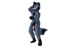  2016 alpha_channel anthro balls blush bush chest_fur cute digital_media_(artwork) embarrassed facial_hair flaccid fur grey_fur hair hi_res humanoid_penis male mammal nipples nude penis raccoon roastymytoasty simple_background smile solo standing transparent_background 