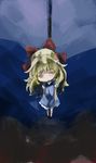  blonde_hair bow doll_joints hair_bow hanging hourai_doll no_hat no_headwear noose open_mouth solo suicide touhou yellow_eyes yohane 