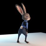  2016 3d_(artwork) butt butt_pose digital_media_(artwork) disney female hopps judy judy_hopps lagomorph mammal police rabbit rear_view zootopia 