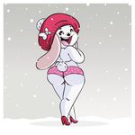  &lt;3 anthro clothed clothing edit female fur hat hi_res lagomorph mammal open_mouth overweight owlhaus panties rabbit ribbons rosianna_rabbit slightly_chubby smile solo topless underwear wedgie white_fur 