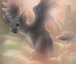  ambiguous_gender apes feathered_wings feathers feline feral fur hybrid mammal outside sitting solo trico wings 