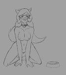  2016 anthro bell_collar breasts callie_briggs cat collar eyewear feline glasses hair mammal naturally_censored navel nipple_tuft nude paoguu solo swat_kats tuft 