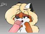  2016 benji-fox big_penis blonde_hair canine celine_foxx cum cum_in_mouth cum_inside disembodied_penis faceless_male fellatio female fox gradient_background hair humanoid_penis licking male mammal oral penis sex signature simple_background tongue tongue_out 