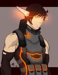  2013 animal_humanoid armor castbound elf glowing glowing_eyes human humanoid hybrid kevak kevlar keywords: male mammal orange_vest 