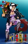  2016 anthro black_hair boots breasts cat cleavage clothed clothing corset cosplay digital_media_(artwork) felina_feral feline female footwear ghost_in_the_shell hair jacket legwear lingerie looking_at_viewer mammal motoko_kusanagi pose rafty swat_kats thigh_highs white_hair 