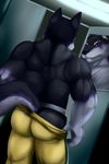  canine clothing dog football_(disambiguation) husky jockstrap locker_room looking_at_viewer male mammal muscular revous sebastian_king underwear 