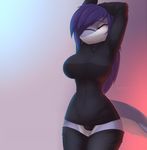  anthro clothed clothing eyes_closed female fish hair legwear marine shark smile solo thick_thighs thigh_highs wide_hips xaenyth 