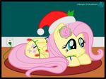  animated christmas christmas_lights cutie_mark equine feathered_wings feathers female feral flower flower_in_hair fluttershy_(mlp) friendship_is_magic fur hair hat holidays horse long_hair mammal my_little_pony pegasus pink_hair plant pony rose santa_hat solo wings 