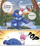  2016 askpopplio comic dialogue english_text feral landscape mammal marine nintendo on_haunches outside pinniped pok&eacute;mon popplio soap_bubble solo sound_effects speech_bubble text video_games 
