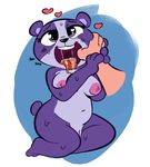  &lt;3 2016 anthro bear breasts cum female fur littlest_pet_shop mammal nipples nude panda penny_ling samoyena simple_background smile sweat 