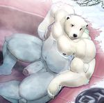  bear erection fur looking_at_viewer male mammal muscular muscular_male nipples pecs penis polar_bear smile snow solo vein viridianvariant water 