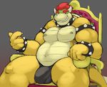  bowser looking_at_viewer male mario_bros muscular muscular_male nintendo nipples pecs smile solo teeth video_games viridianvariant 