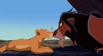  cub disney feline kissing lion mammal nala scar_(the_lion_king) the_lion_king young 