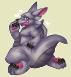  &lt;3 &lt;3_eyes achakura anthro looking_at_viewer male nintendo nude overweight pok&eacute;mon scales smile solo tongue tongue_out unknown_species video_games 