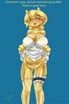  2016 big_breasts breasts clothing female goo honey_gel legwear looking_at_viewer maid_uniform nana_gel open_mouth pussy slime stockings text uniform 