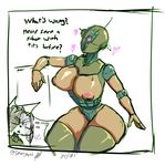  2016 anthro assaultron breasts cat clothed clothing digital_media_(artwork) fallout feline female fur hair highlights jroy101 machine male mammal mods nipples not_furry nude open_mouth robot roi simple_background text video_games 