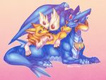  achakura ambiguous_gender canine dragon duo fox fur looking_at_viewer mammal nintendo pok&eacute;mon scales smile video_games wings 