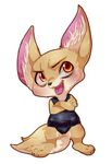  achakura anthro canine clothing crossed_arms fennec fox male mammal open_mouth slightly_chubby solo standing swimsuit 