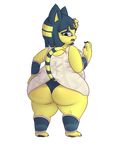  animal_crossing ankha anthro belly big_belly big_butt brantonisme butt cat feline female hyper hyper_belly mammal nintendo overweight solo video_games 