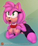  2016 amy_rose anthro areola big_breasts breasts erect_nipples female hedgehog mammal nipples pussy scificat solo sonic_(series) 