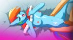  2016 animated anthro anthrofied breasts cum cum_on_face cum_on_tongue duo equine eyes_closed fantasyblade female friendship_is_magic hair horse lying male male/female male_penetrating mammal multicolored_hair my_little_pony nipples on_back open_mouth penetration penis pony pussy rainbow_dash_(mlp) rainbow_hair solo_focus tongue tongue_out vaginal vaginal_penetration 