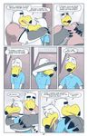  2017 anthro anti_dev avian ayden_(brogulls) bailey_(brogulls) bird brother clothed clothing comic crying dialogue english_text eyes_closed inside male muscular sad seagull sibling standing tears teeth text 