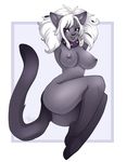  anthro big_breasts breasts collar feline female hiddenwolf looking_at_viewer lying mammal nipples nude on_side slightly_chubby smile solo thick_thighs 