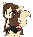  anthro bell blush bra butt cat clothing feline female fox_tail looking_at_viewer mammal panties rear_view solo sonic_style susieko underwear 