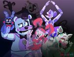  2016 animatronic baby_(fnafsl) ballora_(fnafsl) bear canine digital_media_(artwork) ennard_(fnafsl) five_nights_at_freddy&#039;s fox funtime_foxy_(fnafsl) funtime_freddy_(fnafsl) glowing glowing_eyes haileythesato machine mammal puppet_bonnie_(fnafsl) robot sister_location video_games 