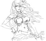  1girl bb_(baalbuddy) character_request copyright_request female monochrome solo source_request 