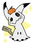  alternate_color fruit humans mimikyu mimikyu_(pokemon) no no_humans orange pokemon pokemon_(creature) pokemon_sm shiny_pokemon solo 