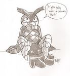  2017 animal_crossing anthro avian bird black_and_white blathers_(animal_crossing) blush butt claws embarrassed feathers featureless_crotch foot_fetish foot_focus hi_res hindpaw howsplendid invalid_tag looking_at_viewer male monochrome nintendo nude open_mouth owl paws simple_background slightly_chubby solo text video_games white_background 