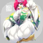  artist_reuqest furry japanese_clothes red_eyes red_hair rooster short_hair 
