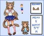  andogg animal_humanoid cat_humanoid clothed clothing feline female hair humanoid looking_at_viewer mammal model_sheet smile solo standing 