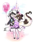  andogg anthro balloon canine clothed clothing disney duo female fur hair looking_at_viewer mammal open_mouth smile standing 