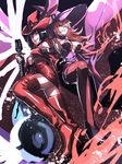  2girls black_hair blazblue breasts cleavage guilty_gear i-no konoe_a_mercury large_breasts long_hair multiple_girls underboob witch_hat 