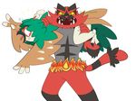  andogg angry anthro avian bird duo feathers feline fur hair male mammal open_mouth standing wings 